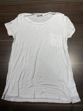 Active Basic White Short Sleeve Pocket Tee